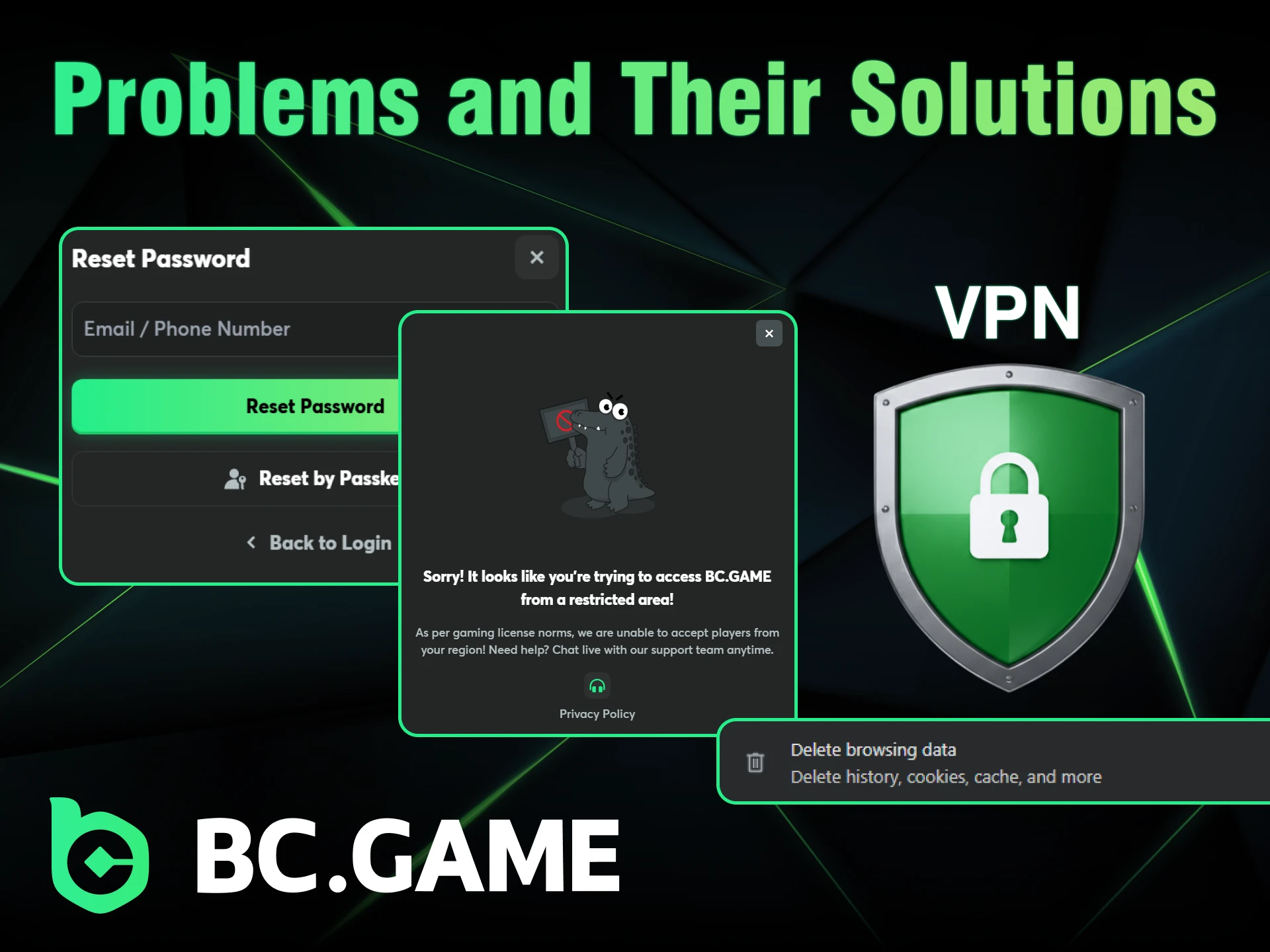 Sometimes problems arise when registering on BC Game, but they are easy to solve.